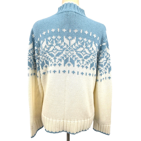 St. John's Bay Sweater Women's XL Turtleneck Fair Isle Knit Nordic Cozy Sequins - Picture 3 of 5